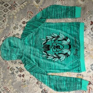 Juicy Couture Teal Striped Hoodie